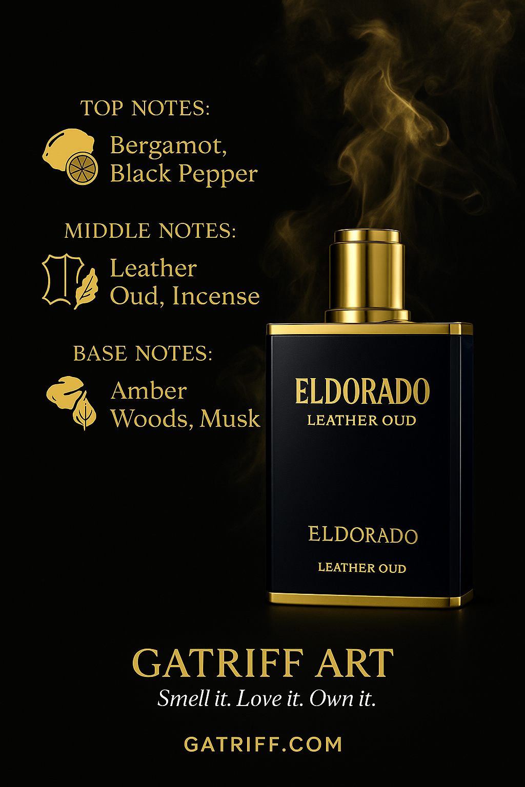 🌟 El Dorado Leather Oud by Camara Eau de Parfum for Men – 100 ml