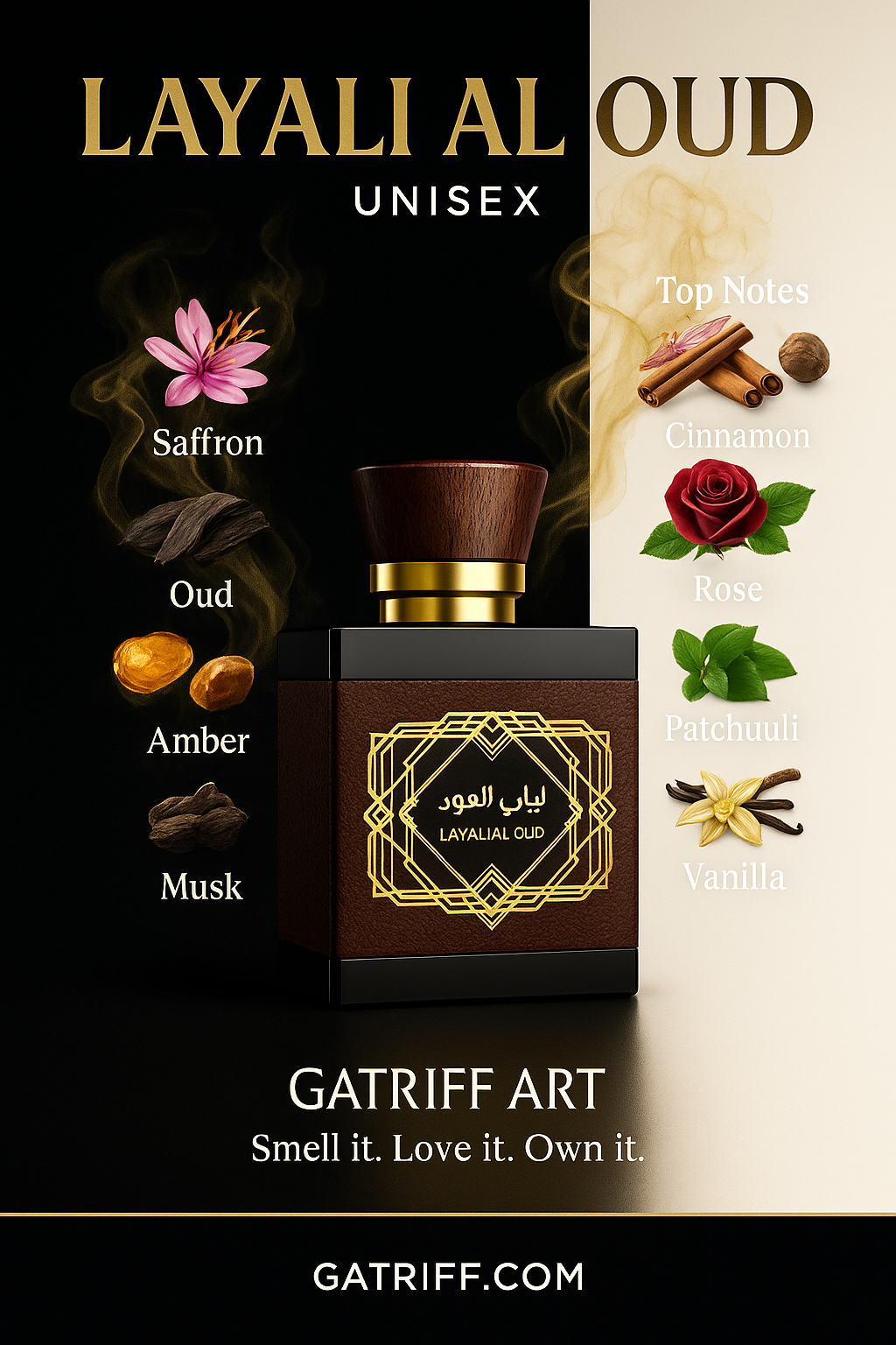 🌟 Layali Al Oud by Kunooz Eau de Parfum for Men – 100 ml