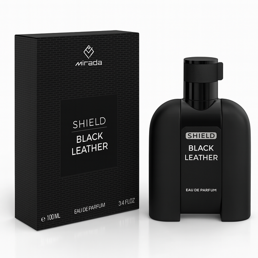 🌟 Shield Black Leather by Mirada Eau de Parfum for Men – 100 ml